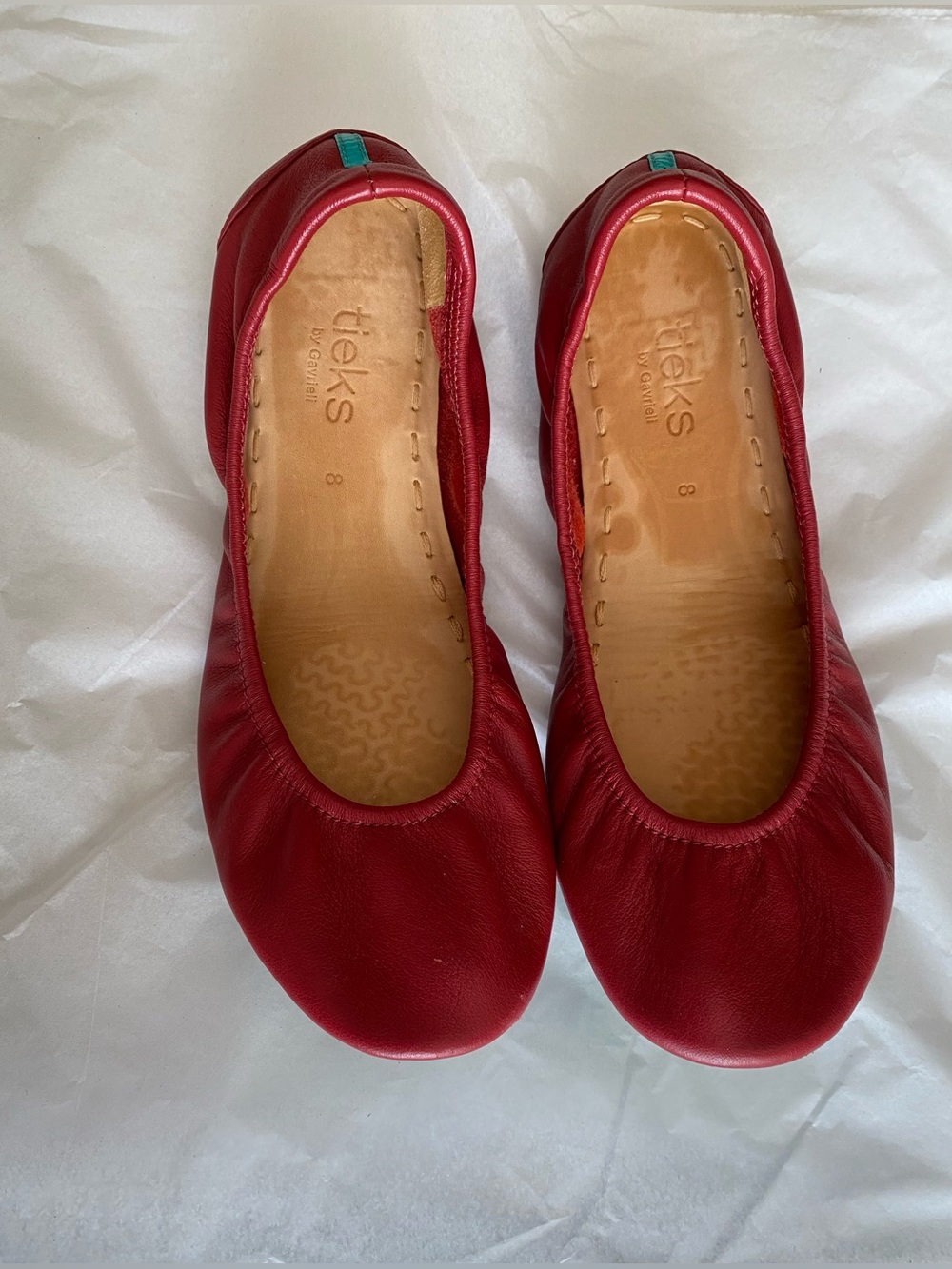 Tieks by Gavrieli Red Leather Ballet Flats - Women’s Size 8